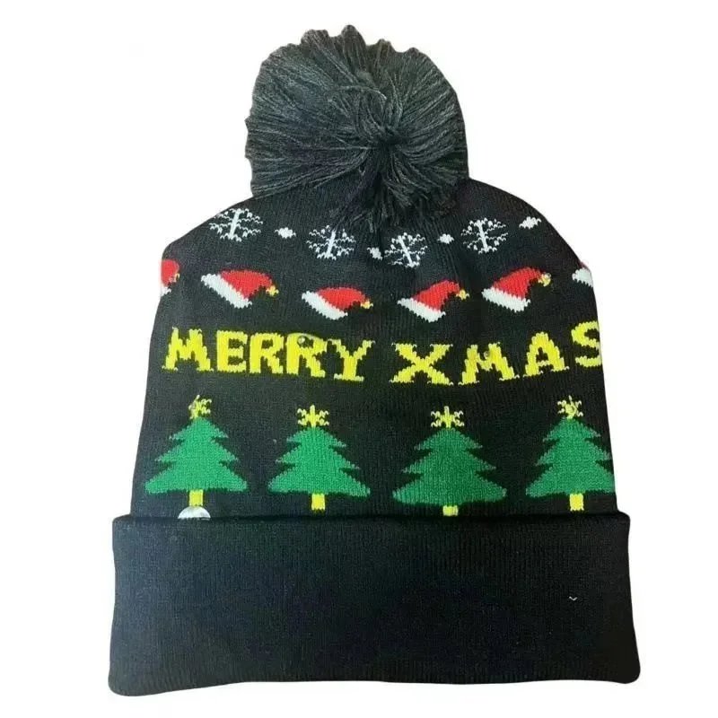 Design Ugly Christmas Beanie Black with Pom-Pom