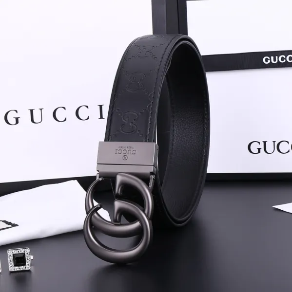 Gucci GG Marmont Reversible Belt Blue Leather - 5