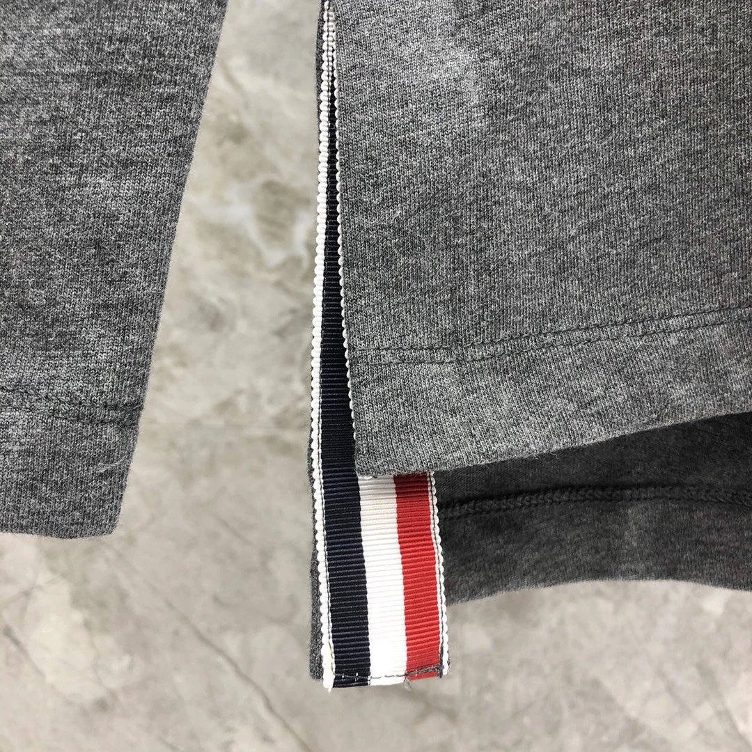 Thom Browne Classic Four-Bar Stripe Long-Sleeve T-Shirt Gray - 21