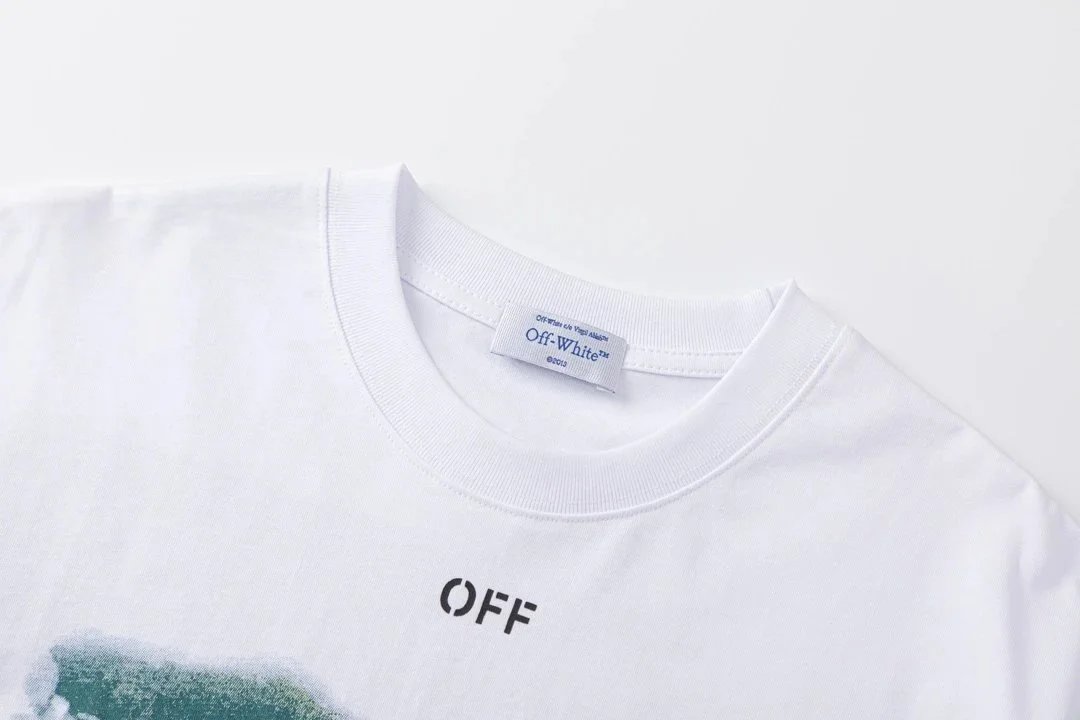 Off-White OMA Logo Print White T-Shirt - 15