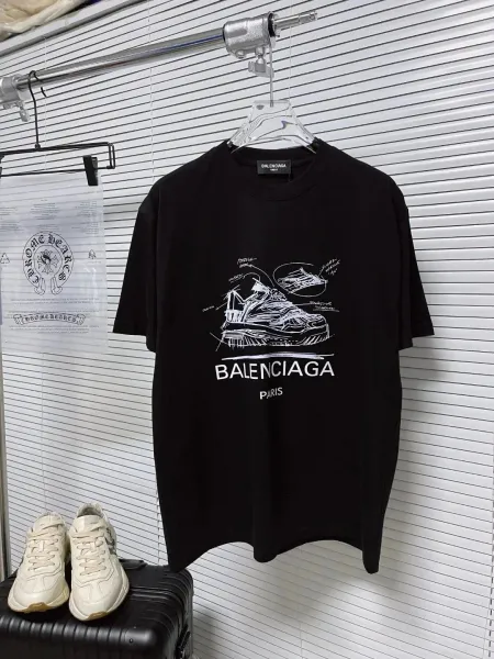Balenciaga Sneaker Blueprint Black T-Shirt - 1