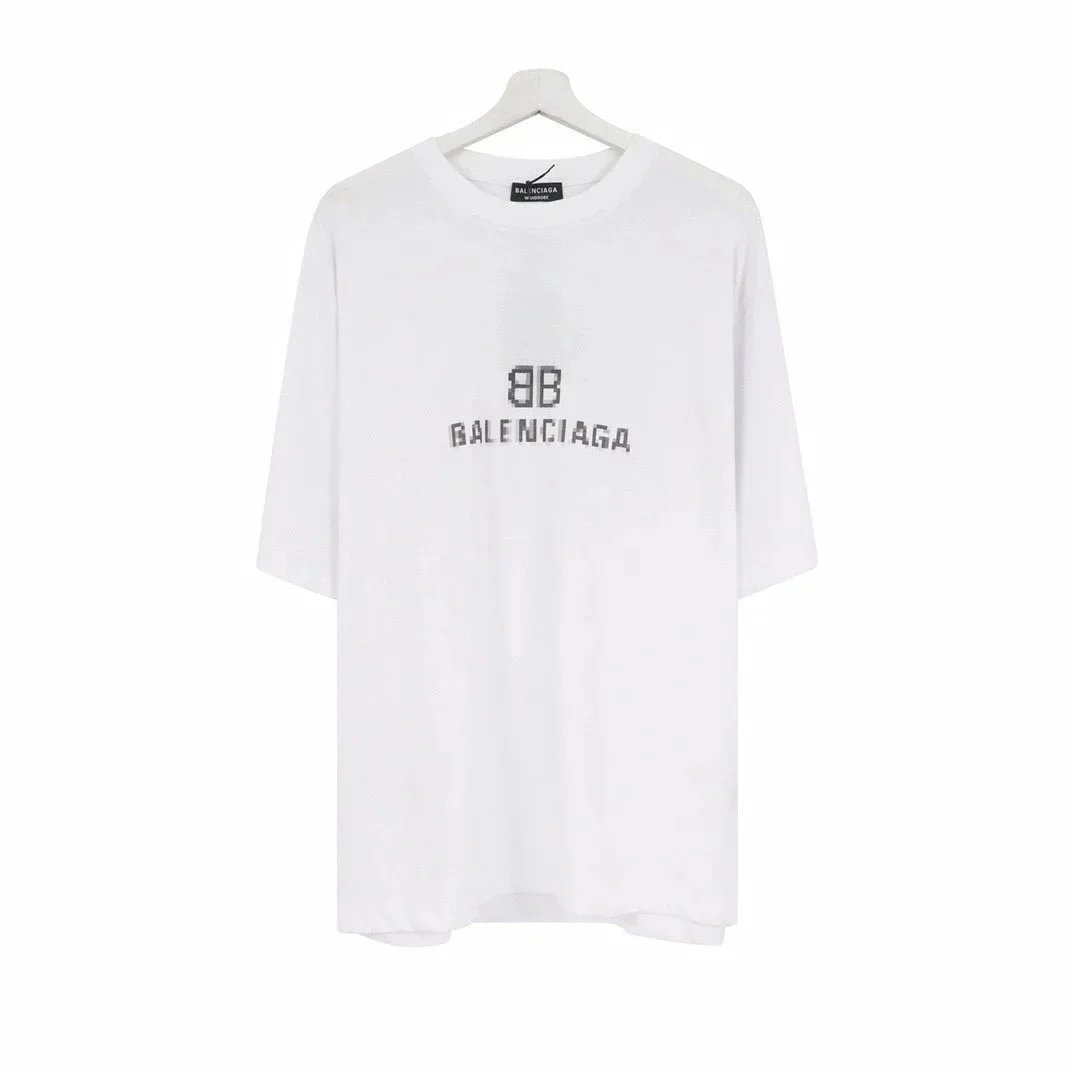 Balenciaga BB Logo Oversized T-Shirt White