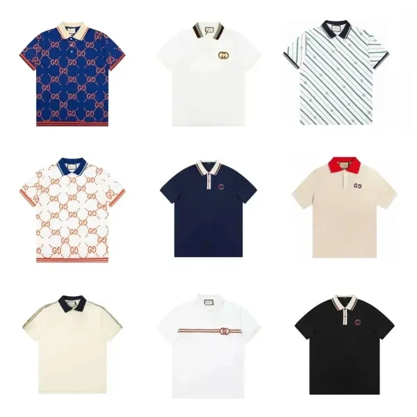 Gucci GG Logo Polo Shirt Beige with Red Collar - 3