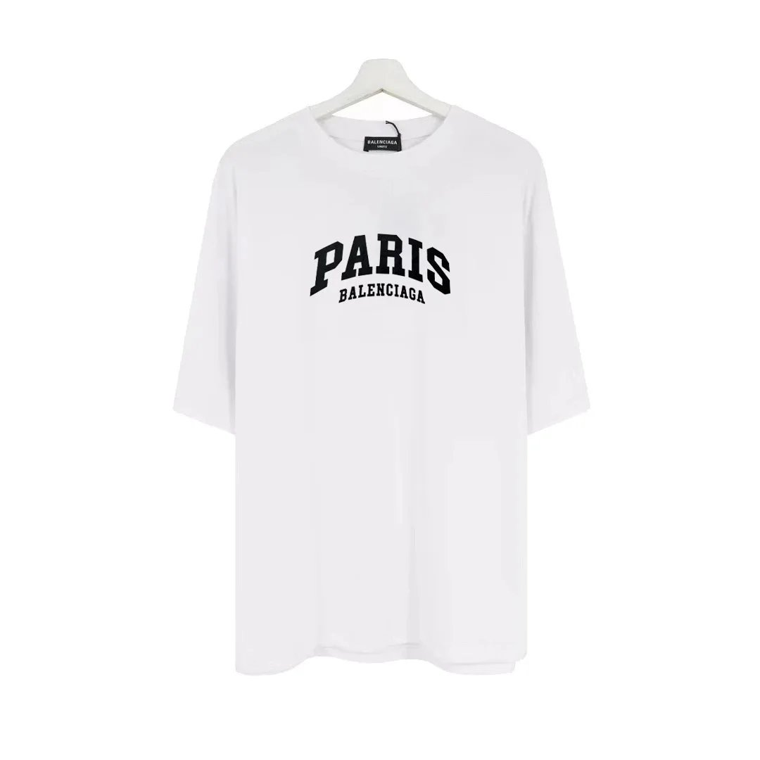 Balenciaga BB Logo Print White T-Shirt - 11