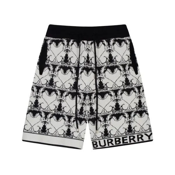 Burberry Monogram-Trimmed Logo Shorts Gray - 11
