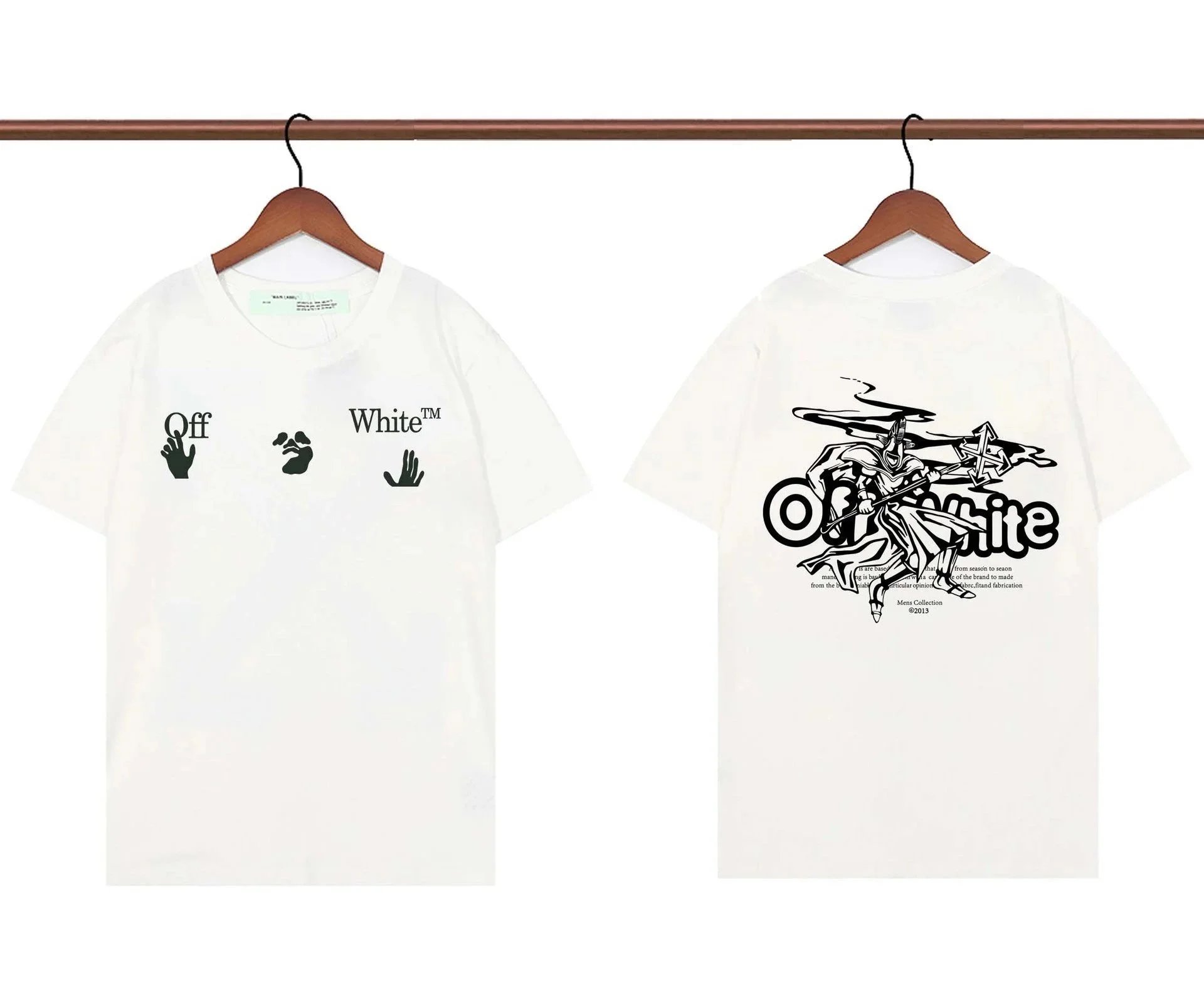 Off-White x Unknown Artist Graffiti Print Black T-Shirt - 8