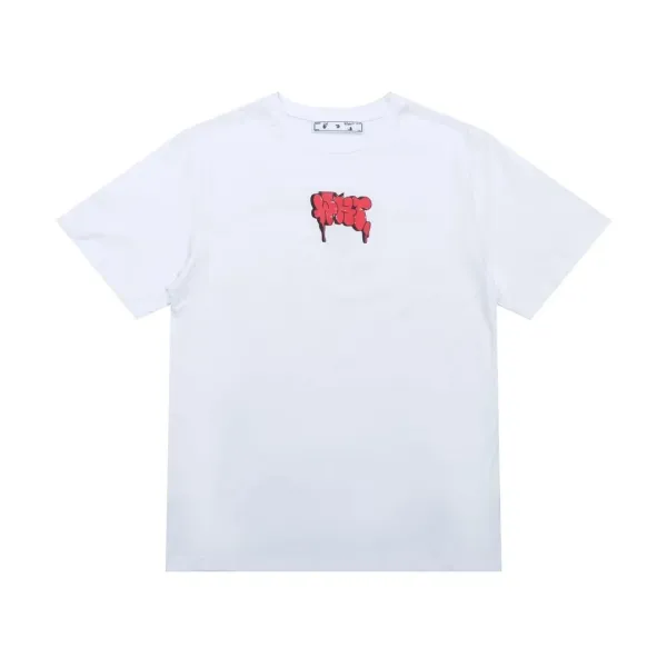 Off-White Graffiti Print White T-Shirt - 15