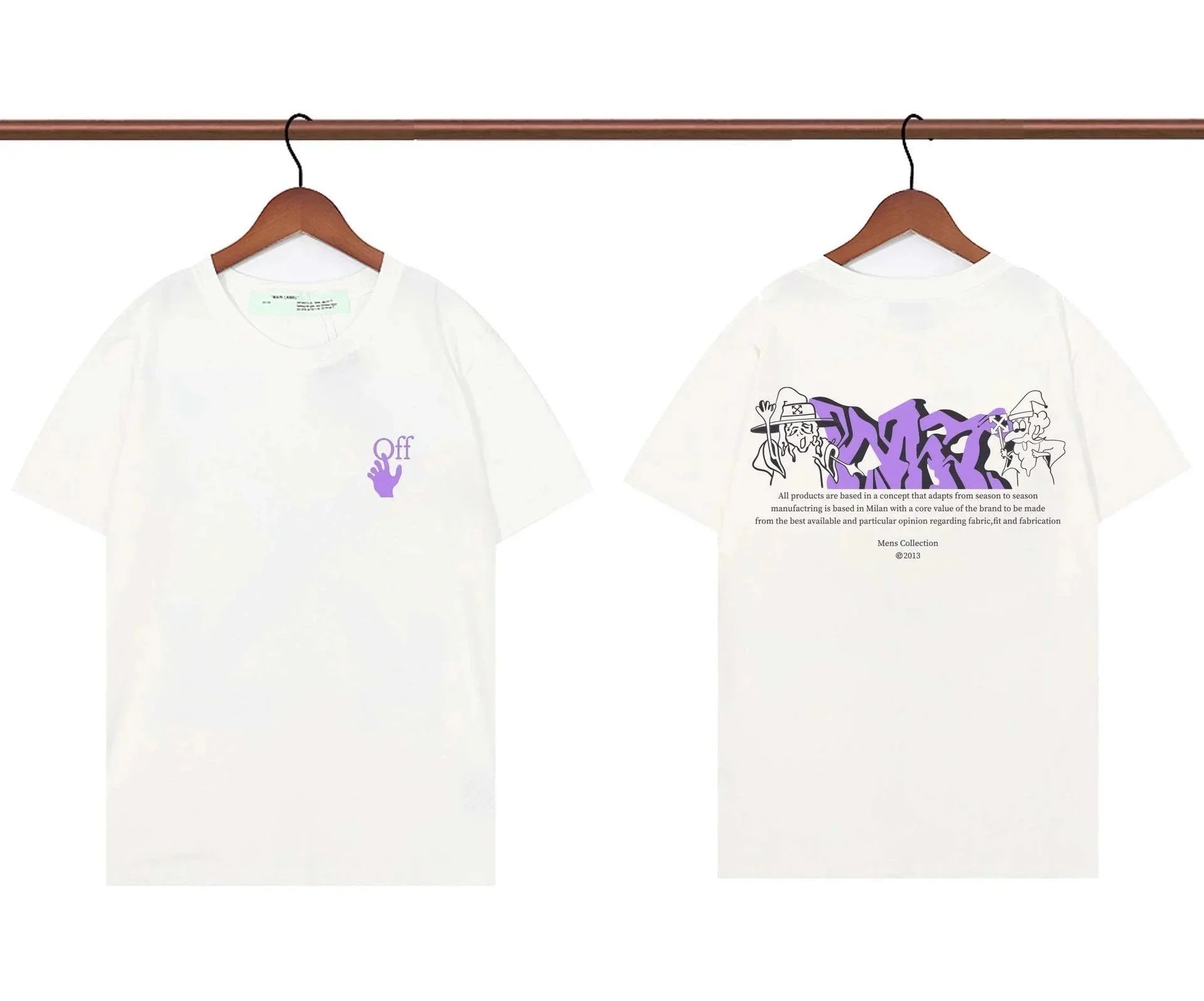 Off-White x Unknown Artist Graffiti Print Black T-Shirt - 6