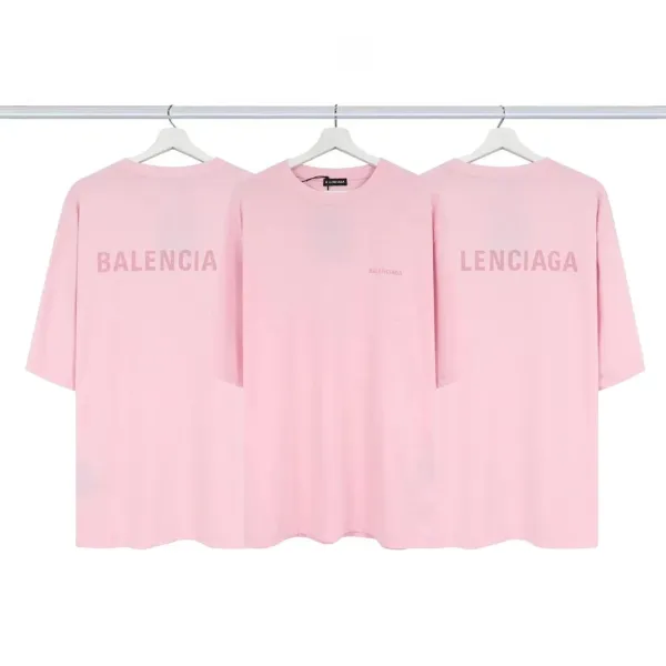 Balenciaga Logo Print Oversized T-Shirt Red - 13