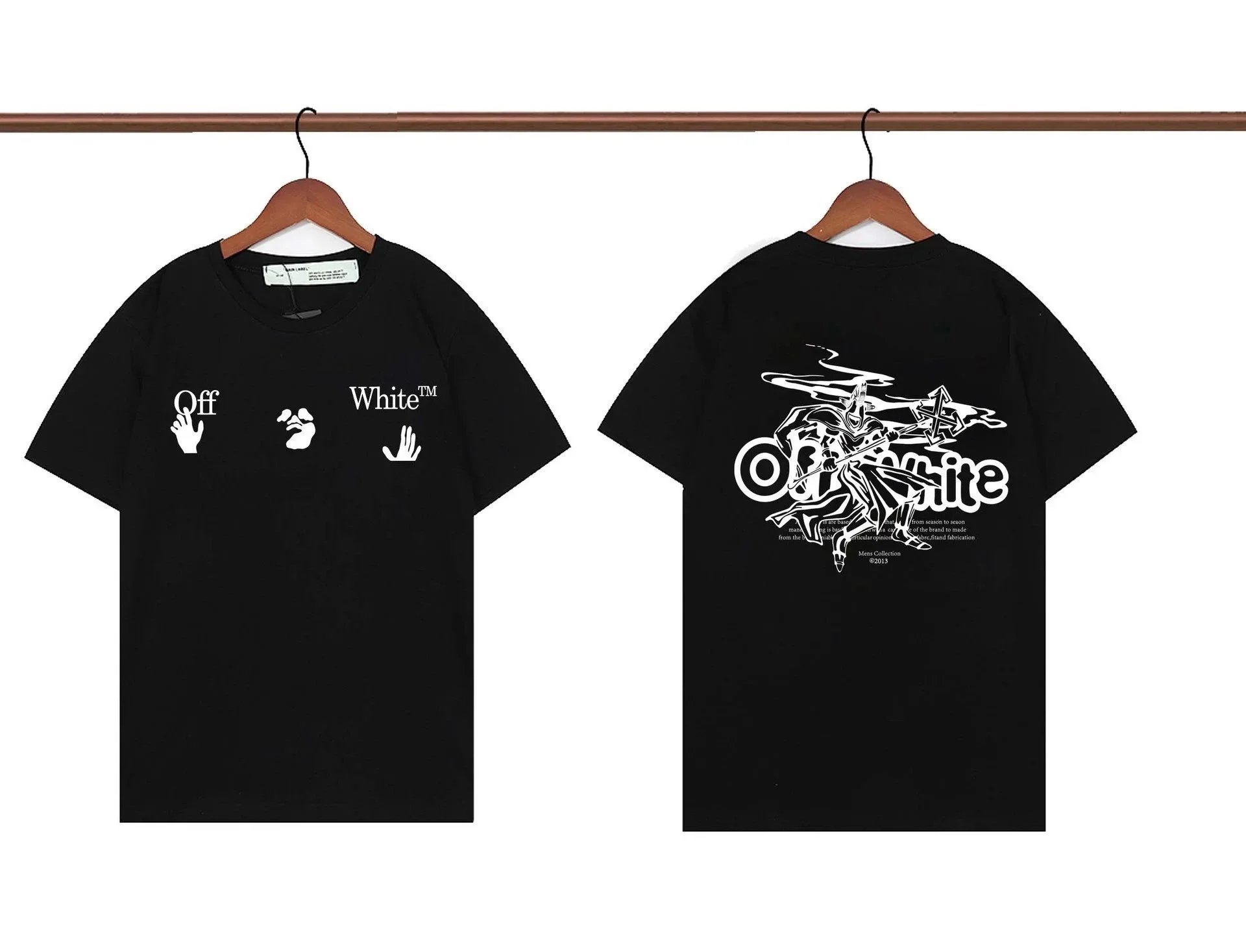 Off-White x Unknown Artist Graffiti Print Black T-Shirt - 7