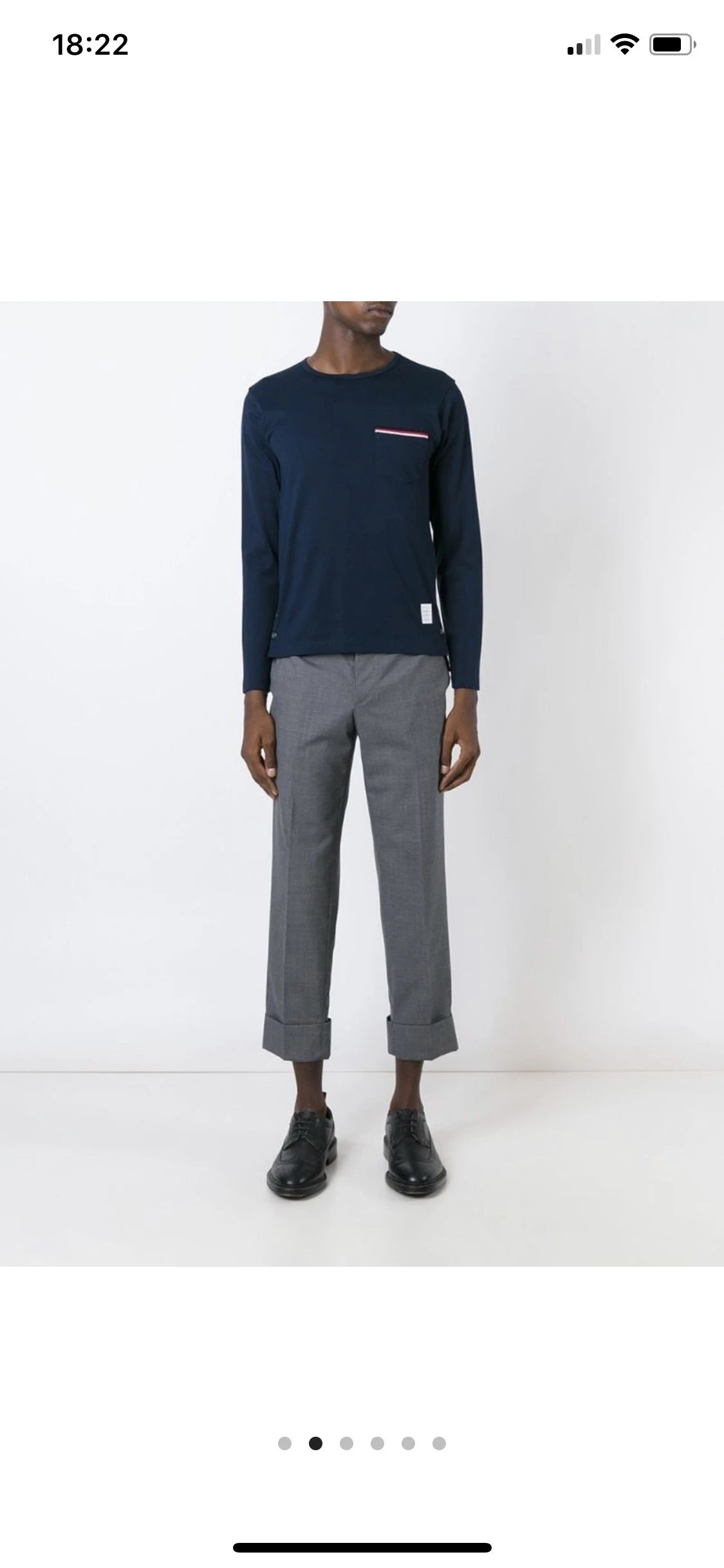 Thom Browne Classic Four-Bar Stripe Long-Sleeve T-Shirt Gray - 5