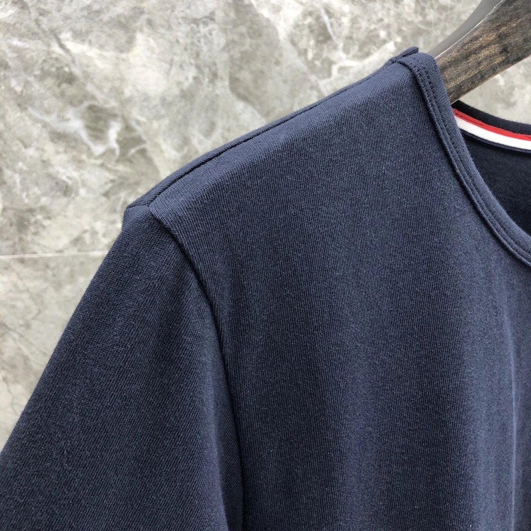 Thom Browne Classic Four-Bar Stripe Long-Sleeve T-Shirt Gray - 27