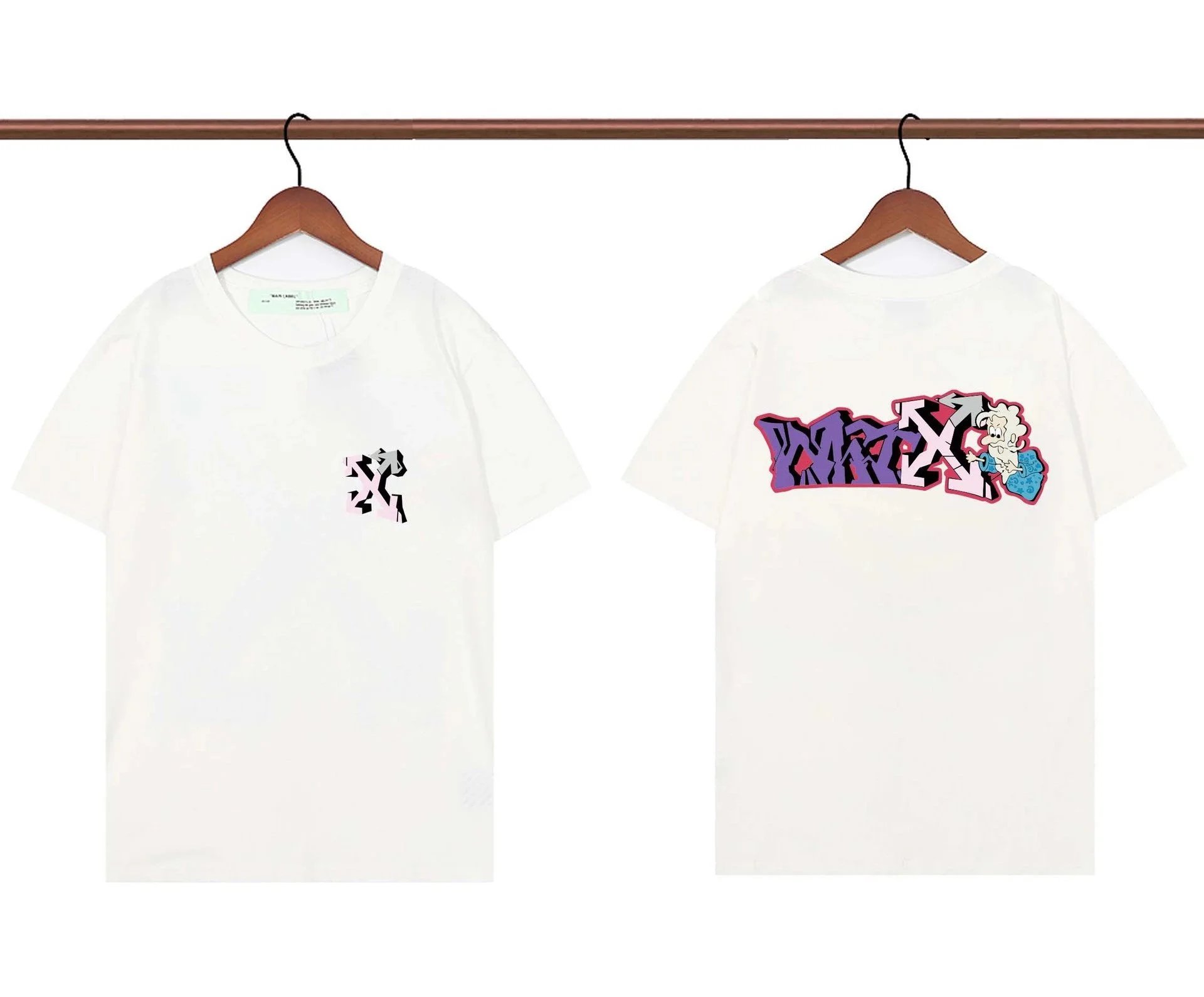 Off-White x Unknown Artist Graffiti Print Black T-Shirt - 12