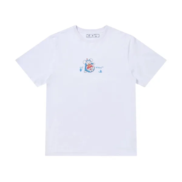 Off-White Graffiti Print White T-Shirt - 9