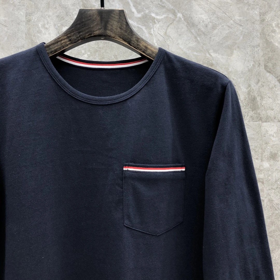 Thom Browne Classic Four-Bar Stripe Long-Sleeve T-Shirt Gray - 26
