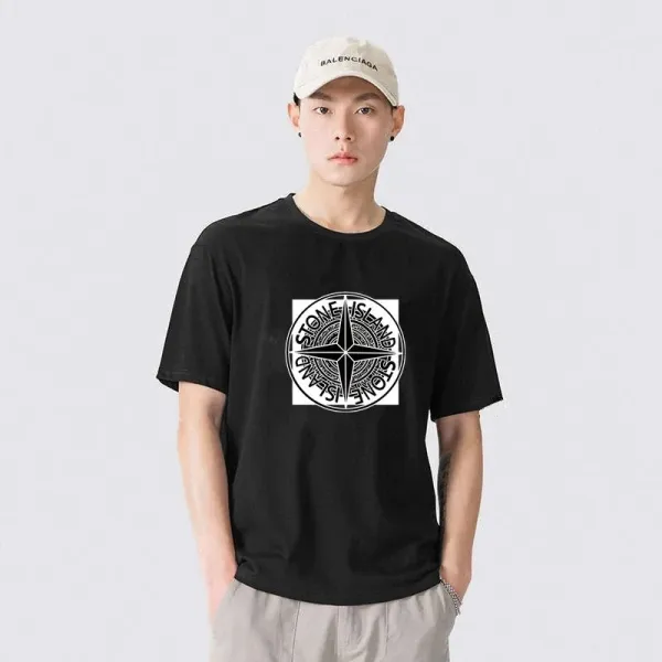 Stone Island Compass Logo White T-Shirt - 13