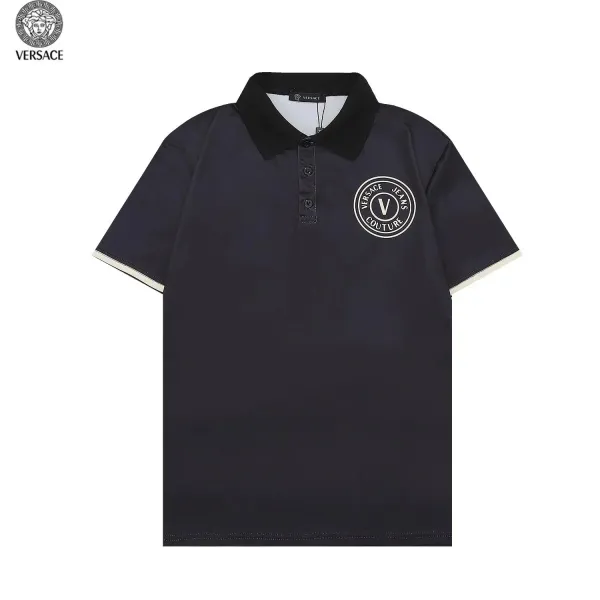Versace Baroque Logo Print White Polo - 10