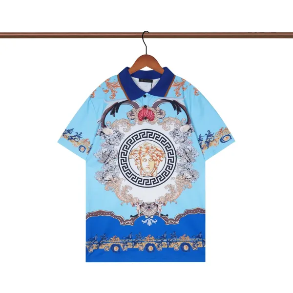 Versace Baroque Logo Print White Polo - 17