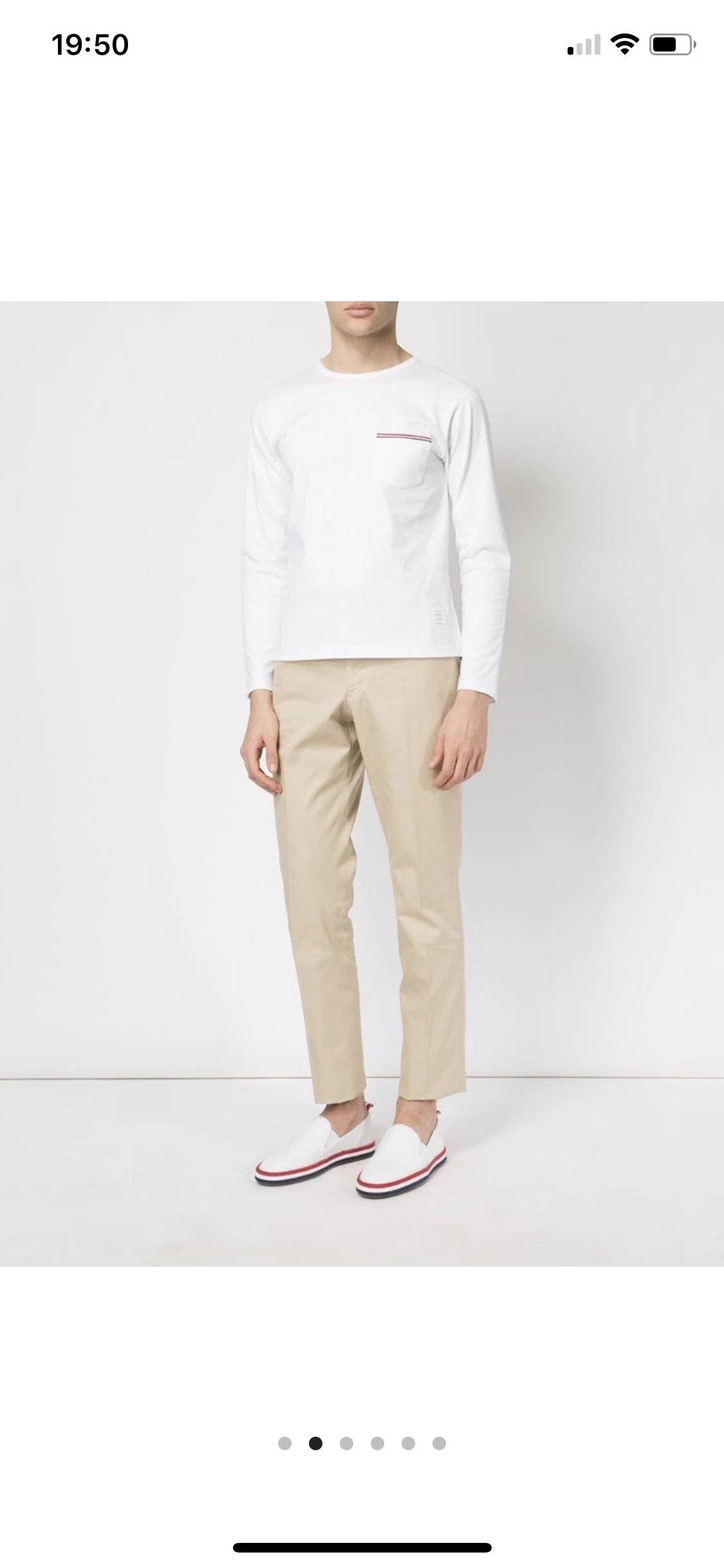 Thom Browne Classic Four-Bar Stripe Long-Sleeve T-Shirt Gray - 3