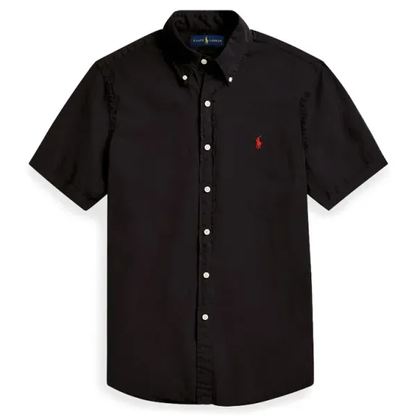 Ralph Lauren Classic Fit Short-Sleeve Button-Down Shirt Navy - 12