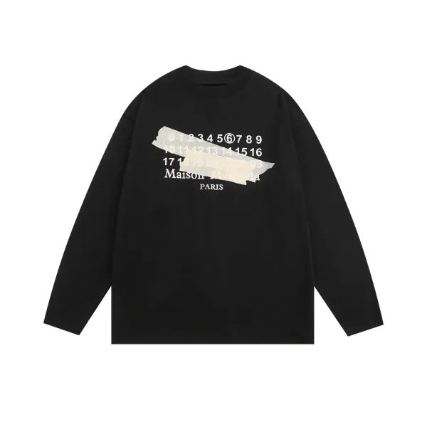 Maison Margiela Number Print Black Hoodie - 9