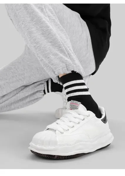 MMY Blakey White Canvas Sneakers - 13