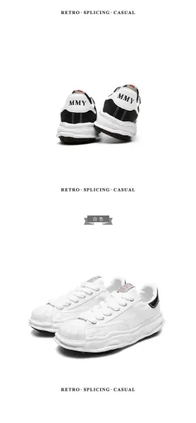 MMY Blakey White Canvas Sneakers - 19