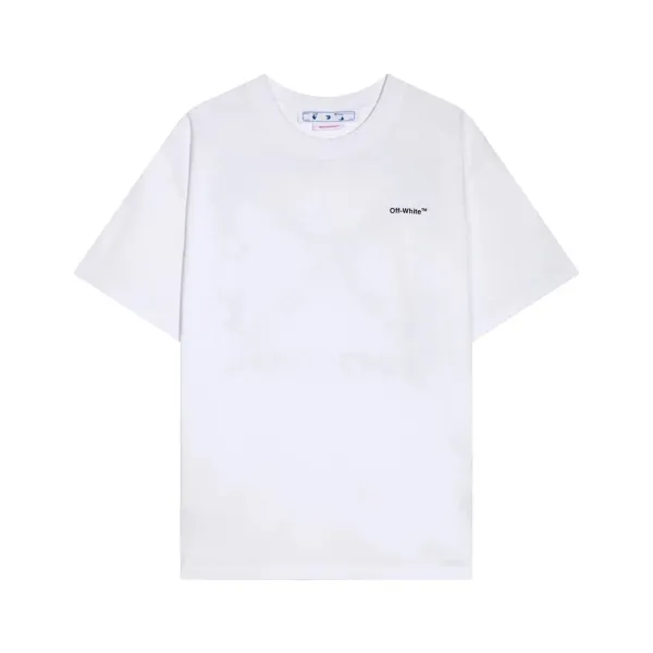 Off-White Distressed Print White T-Shirt - 11