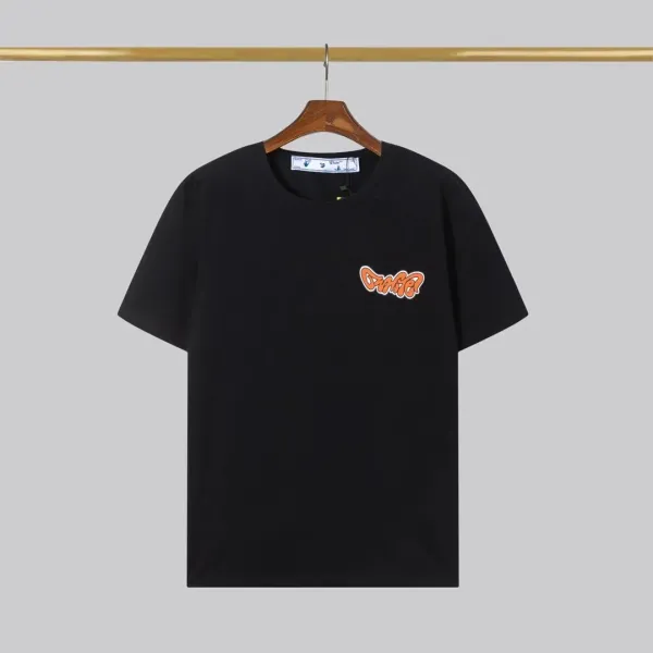 Off-White Distressed Print White T-Shirt - 14