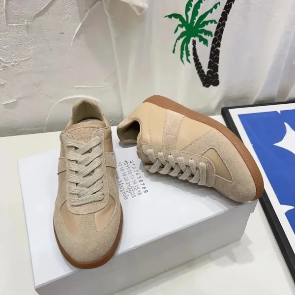 Maison Margiela Replica Sneakers Beige Suede Sneakers - 1