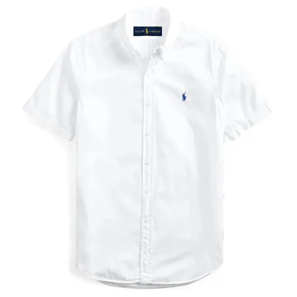 Ralph Lauren Classic Fit Short-Sleeve Button-Down Shirt Navy - 13