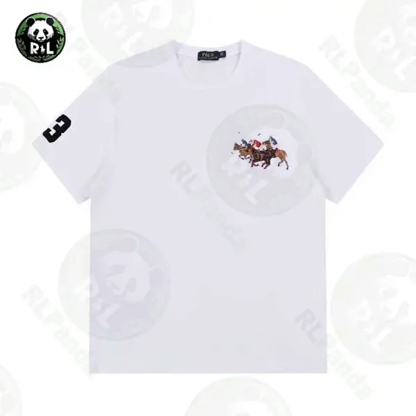 Polo Ralph Lauren Polo Pony Racing Print White T-Shirt - 1