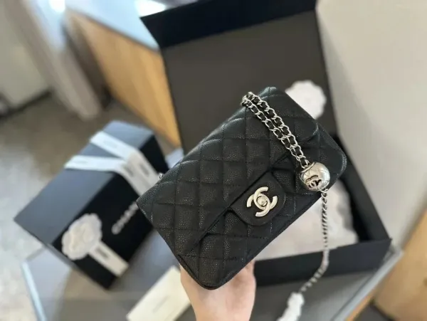 Chanel Mini Flap Bag Lavender Quilted Leather Shoulder Bag - 13