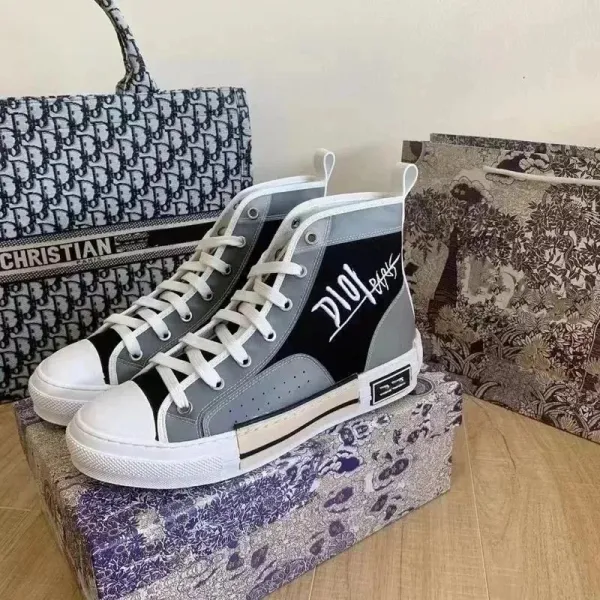 Dior B23 High-Top Sneakers Transparent Navy Blue Sneakers - 5