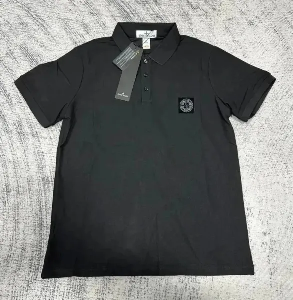 Stone Island Ribbed Polo Blue - 8