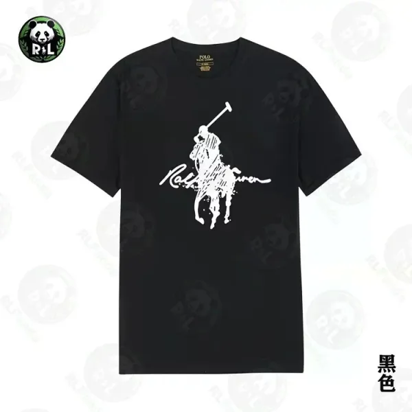 Polo Ralph Lauren Splatter Polo Player Navy T-Shirt - 13