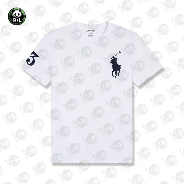 Ralph Lauren Polo Bear Multicolor Embroidery White T-Shirt - 10