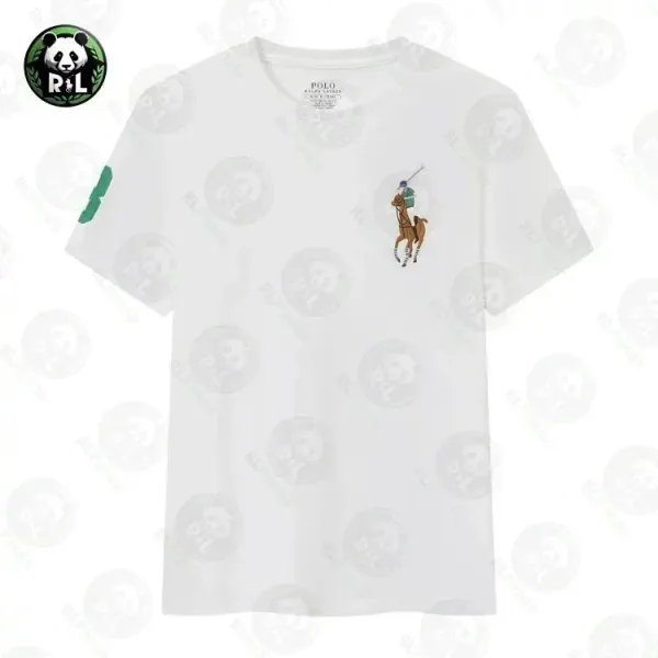 Ralph Lauren Polo Bear Multicolor Embroidery White T-Shirt - 6