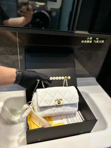 Chanel Mini Flap Bag Lavender Quilted Leather Shoulder Bag - 15