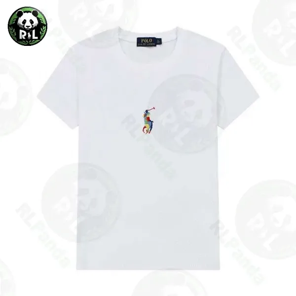 Ralph Lauren Polo Bear Multicolor Embroidery White T-Shirt - 15