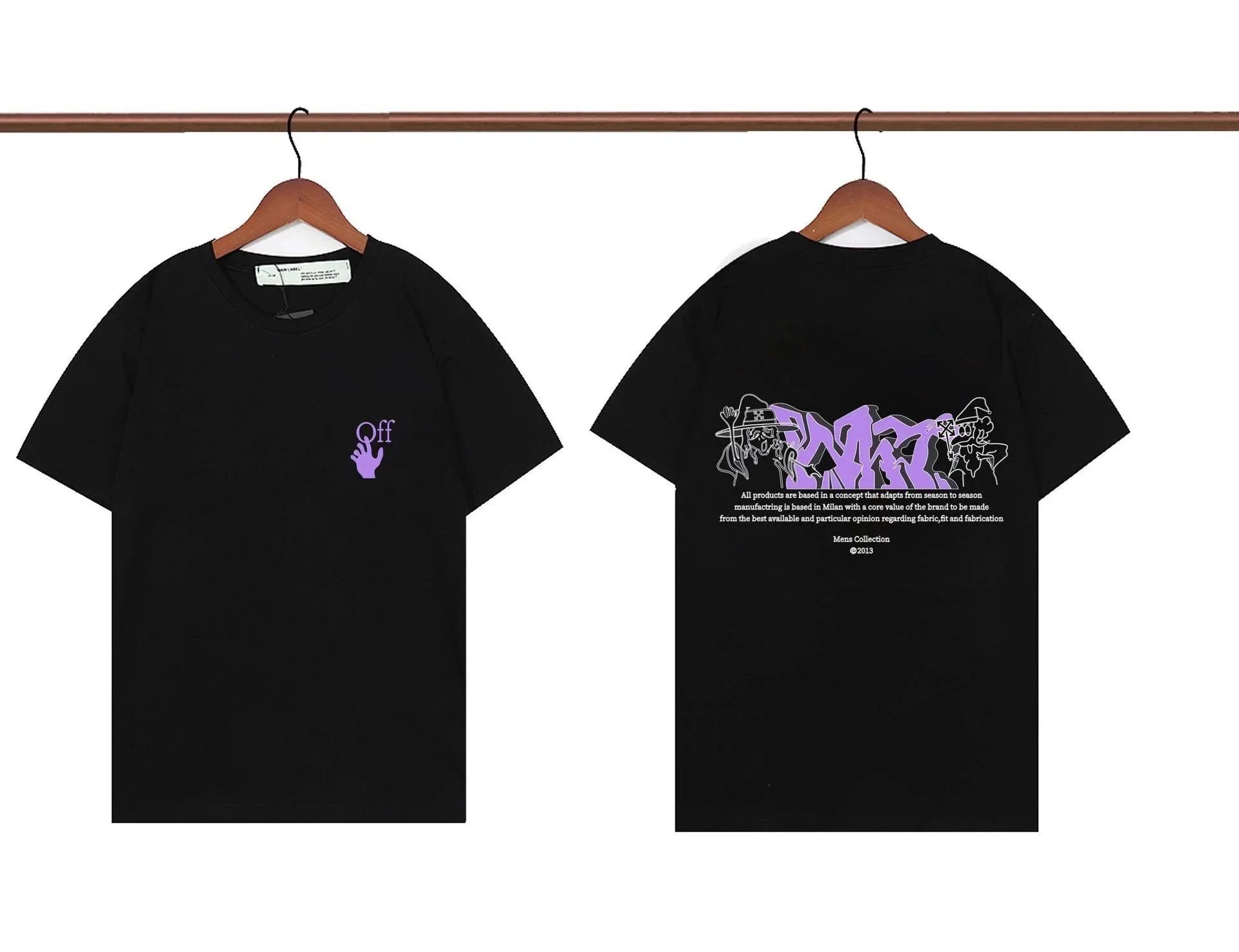 Off-White x Unknown Artist Graffiti Print Black T-Shirt - 5