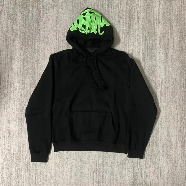 GRA Graffiti Logo Black Hoodie and Sweatpants Set - 23