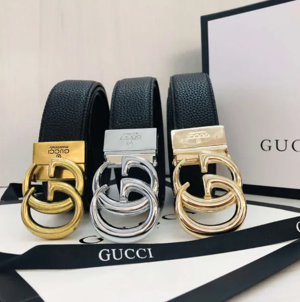 Gucci GG Marmont Belt Black Leather with Gold-Tone Buckle - 5