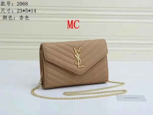 Saint Laurent Monogram Chain Bag White Shoulder Bag - 9