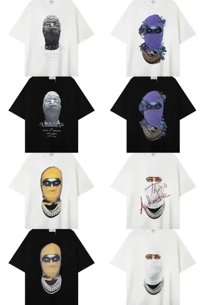Saint Tears Balaclava Face Print Black T-Shirt - 2