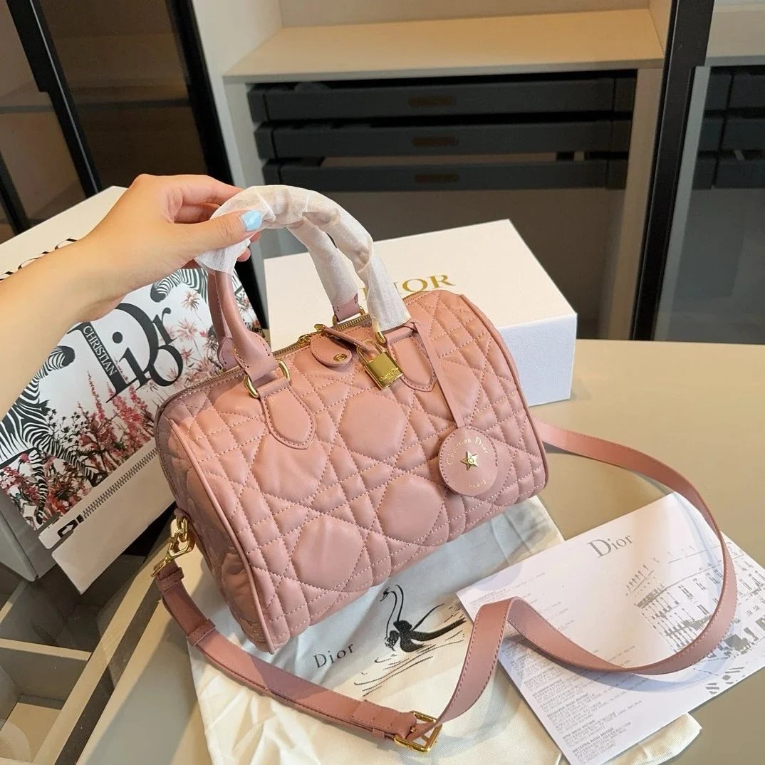 Dior Lady Dior Oblique Monogram Beige and Black Chain Bag - 14