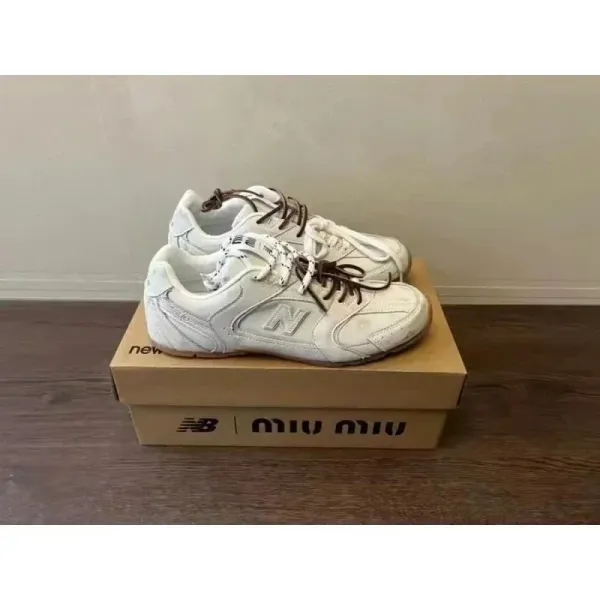 New Balance x Miu Miu 990v3 White Sneakers - 1