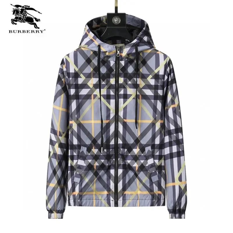 Burberry Check Print Bomber Jacket Black Red Gray - 6