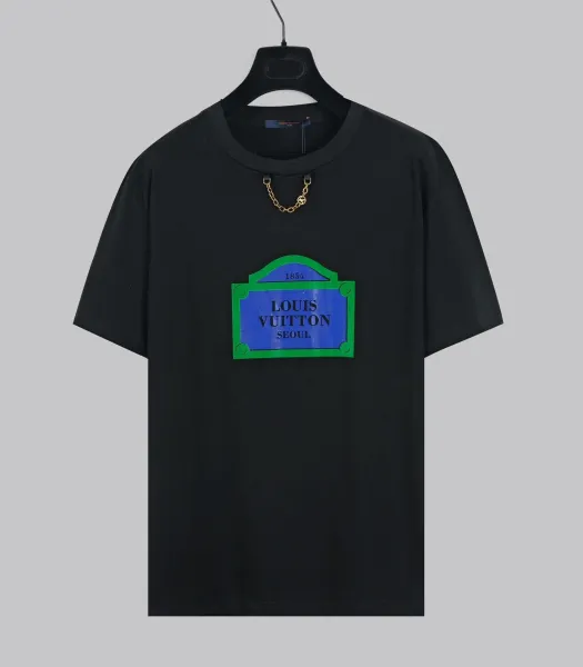 Louis Vuitton Monogram Embossed Panel T-Shirt Black - 14