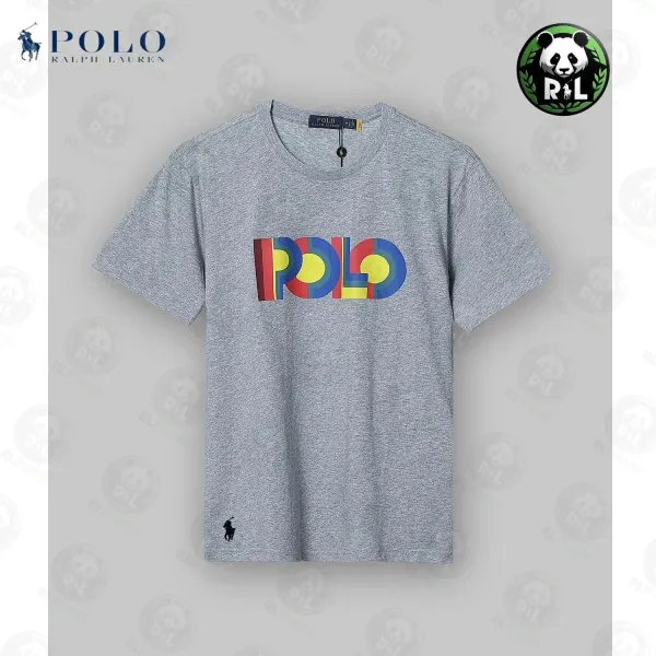 Ralph Lauren Polo Logo Graphic T-Shirt Gray - 4